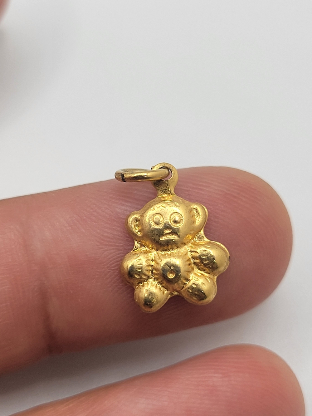 Gold-Tone Teddy Bear Charm Pendant - Women Jewelry